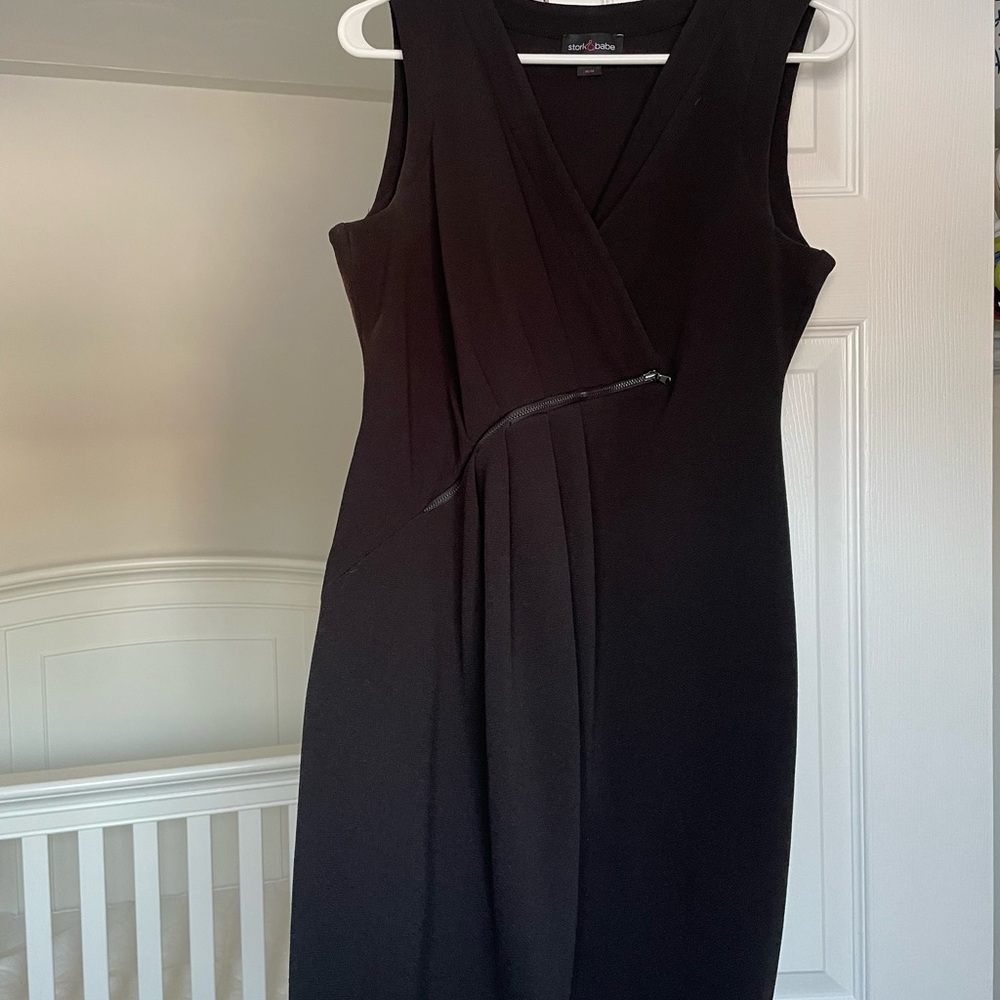 Elegant Black Maternity Dress